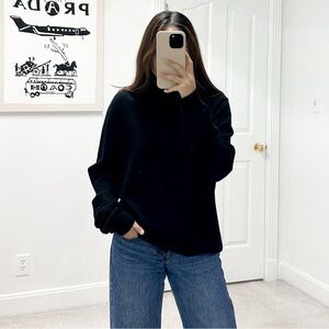 Theory Men's 100% Cashmere Turtleneck Sweater in Black